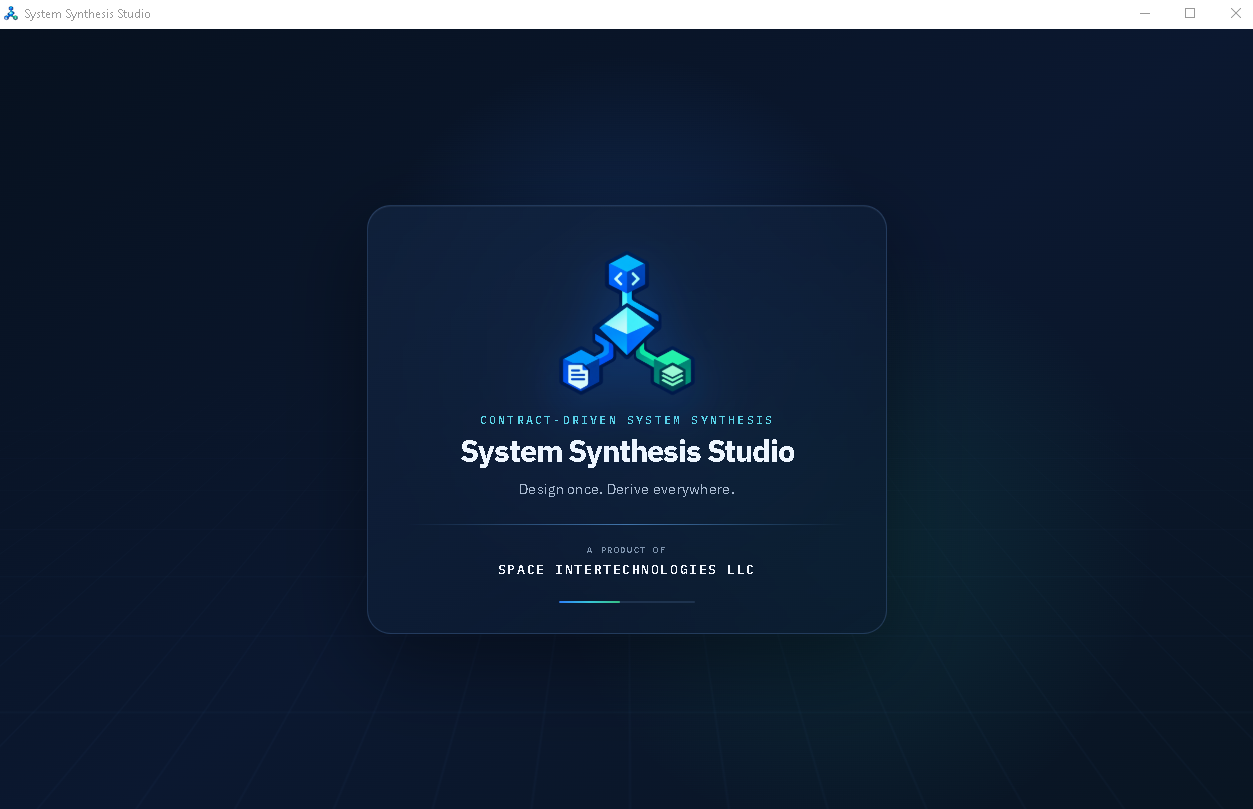 System Synthesis Studio application splash screen